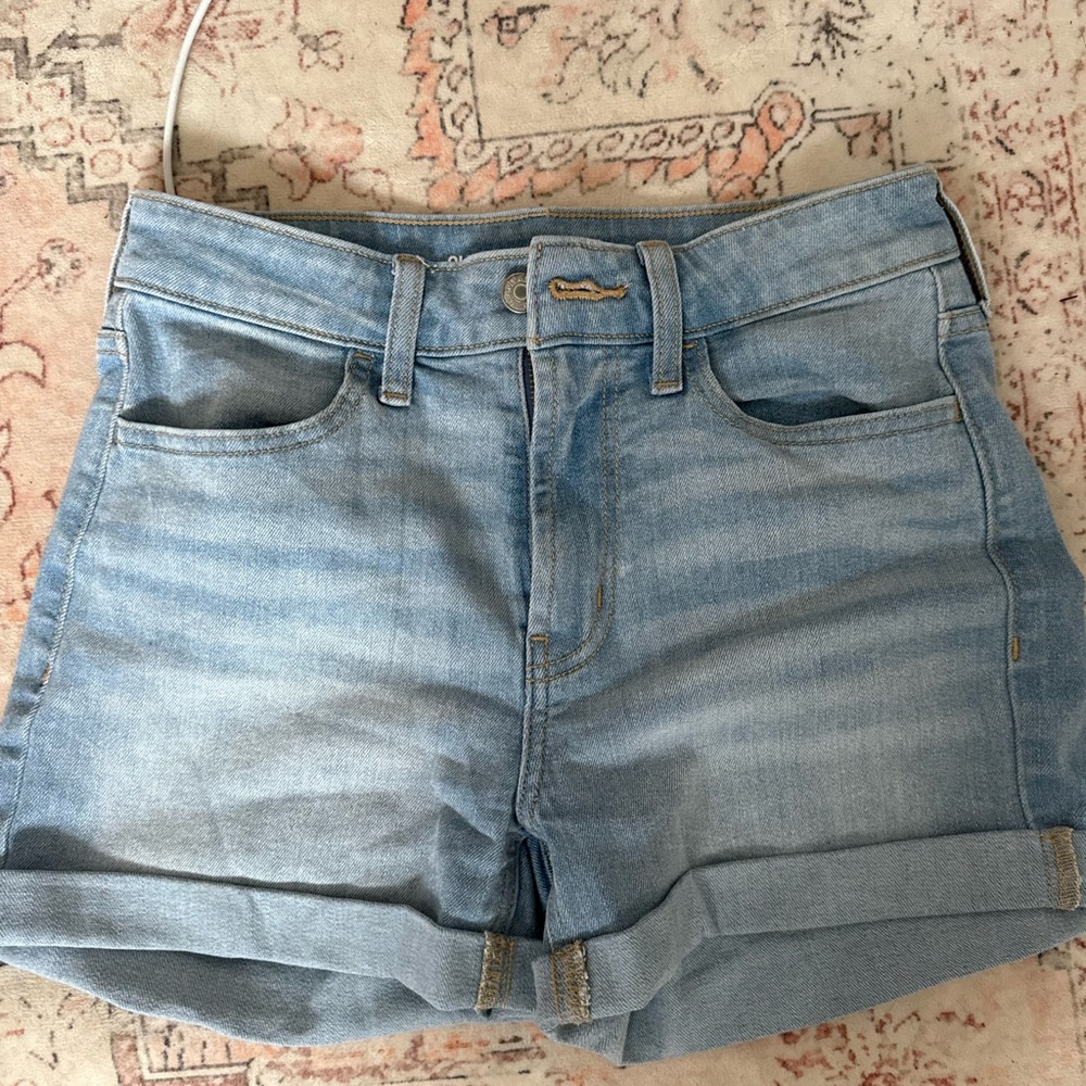Old Navy Light Blue Denim Roll-Cuff Shorts